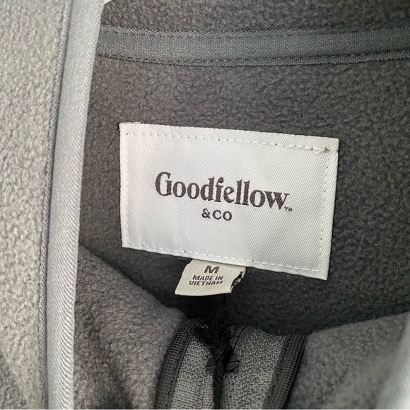Men's Polar Fleece High Neck 1/2 Zip Sweatshirt - Goodfellow & Co Gray Size L - Picture 8 of 9
